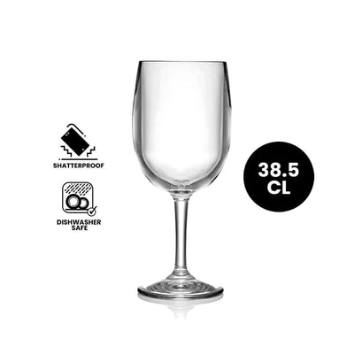 Furtino Polycarbonate Red Wine Glass, 38.5 cl, Pack of 6 - HorecaStore