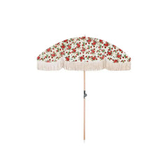 Gymkhana Boho Beach Outdoor Centre Pole Umbrella without Base, Rose Floral, 200x257.8 cm