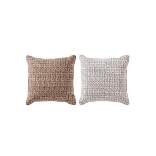 Gymkhana Honeycomb Outdoor Decorative Cushion, Taupe/White, 45x45 cm