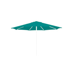 Gymkhana Malaga Outdoor Centre Pole Umbrella without Base, White/Turquoise, 300x257.8 cm