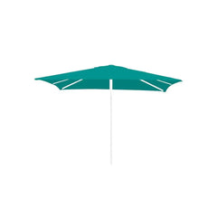 Gymkhana Marbella Outdoor Centre Pole Umbrella without Base, White/Turquoise, 250x250x263 cm