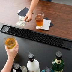 THS BAH1007 Black Silicone Bar Mat 9X60cm