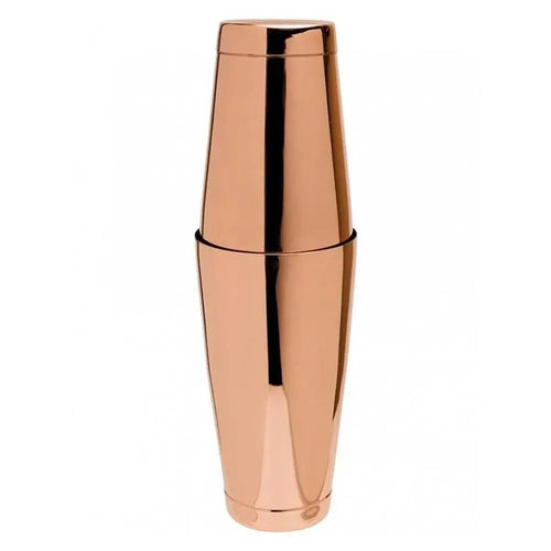 THS BAH1024 Mirror Finish Copper Plated Boston bar Shaker 2-Pieces, 60cl/80cl