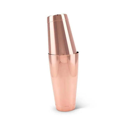 THS BAH1024 Mirror Finish Copper Plated Boston bar Shaker 2-Pieces, 60cl/80cl