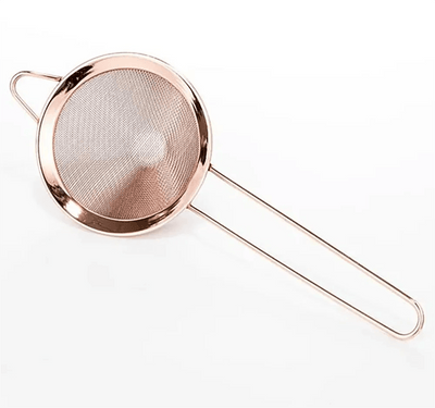 THS BAH1043 Copper Plated Conical Strainer With Bridge Handle 24cm - HorecaStore