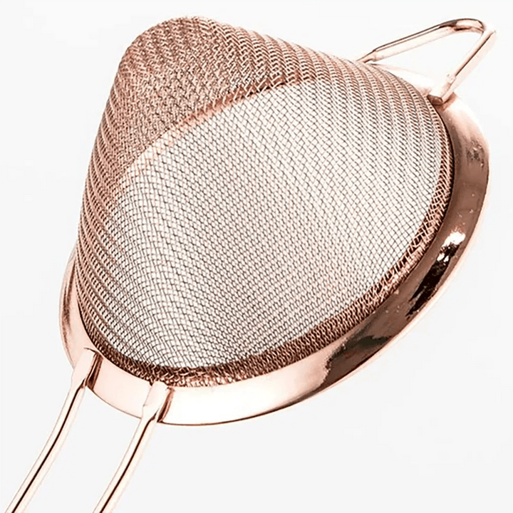 THS BAH1043 Copper Plated Conical Strainer With Bridge Handle 24cm - HorecaStore