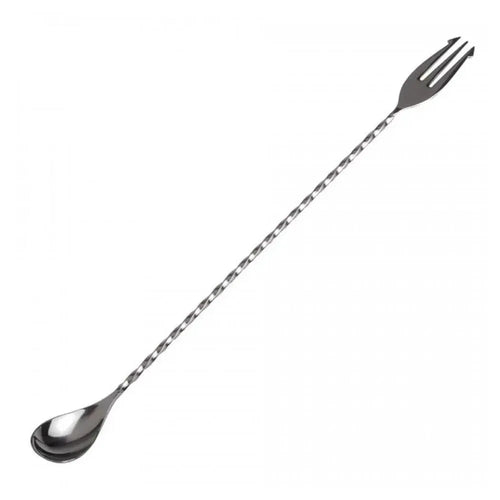 THS BAH1063 Stainless Steel Bar Spoon With Trident 11 Inches