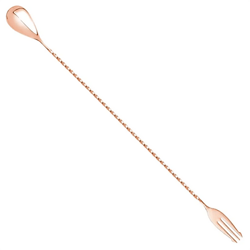 THS BAH1067 Copper Plated Bar Spoon With Trident 16 Inches