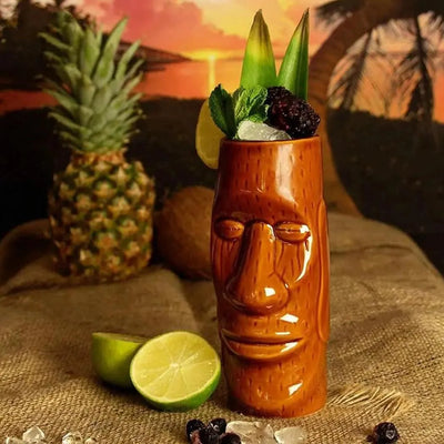 THS BAH1092 Easter Island, Ceramic Tiki Mug 45cl