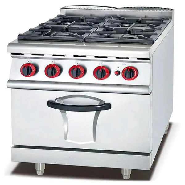 THS Gas Range Stainless Steel 4 Burners With Oven 700x750x910mm