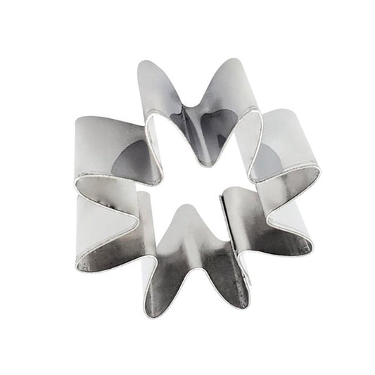 THS Stainless Steel Pastry And Cookie Cutters Daisy 8 Petal Shape Set Of 2Pcs, 2.4CM And 3.8CM - HorecaStore