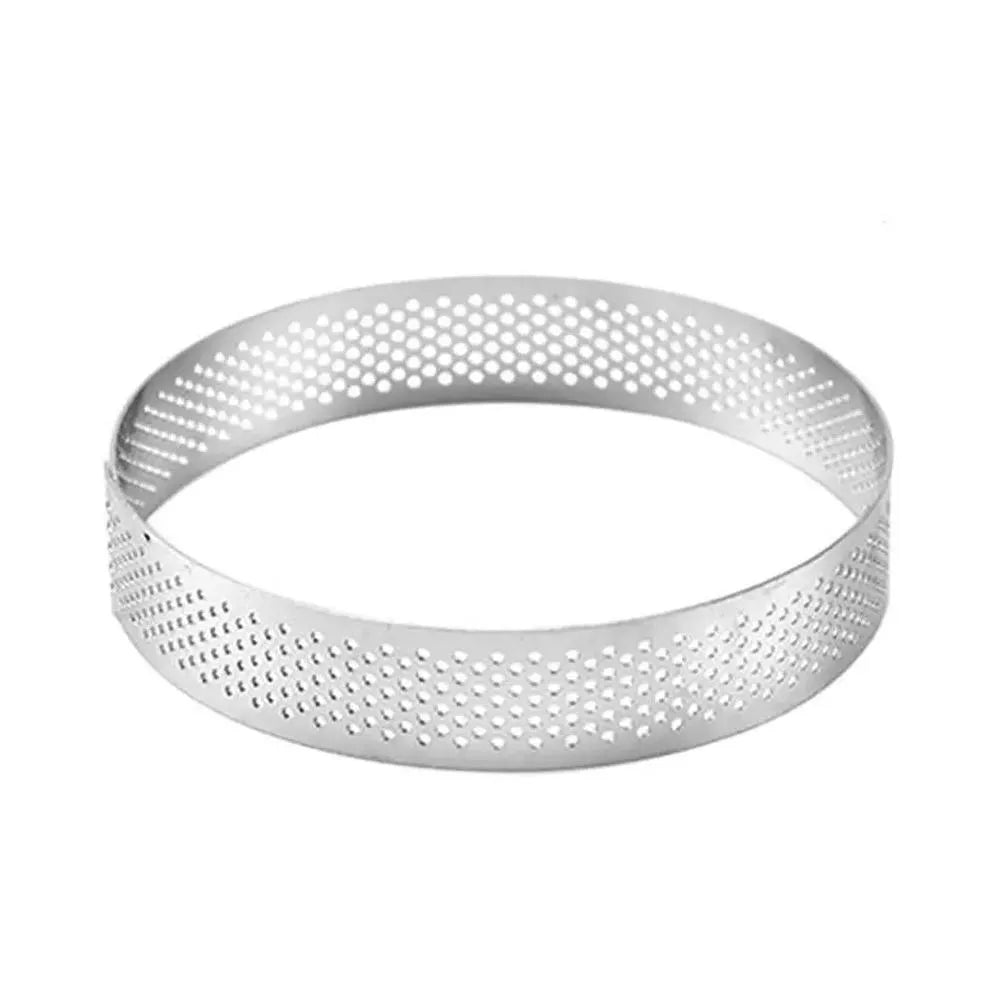 THS Stainless Steel Perforated Tart Round Ring Ø 18CM, H 2CM