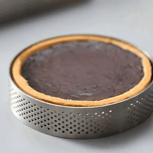 THS Stainless Steel Perforated Tart Round Ring Ø 18CM, H 2CM