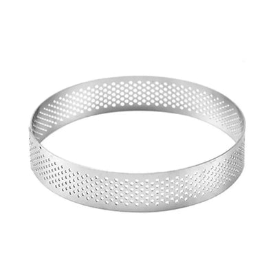 THS Stainless Steel Perforated Tart Round Ring Ø 18CM, H 2CM