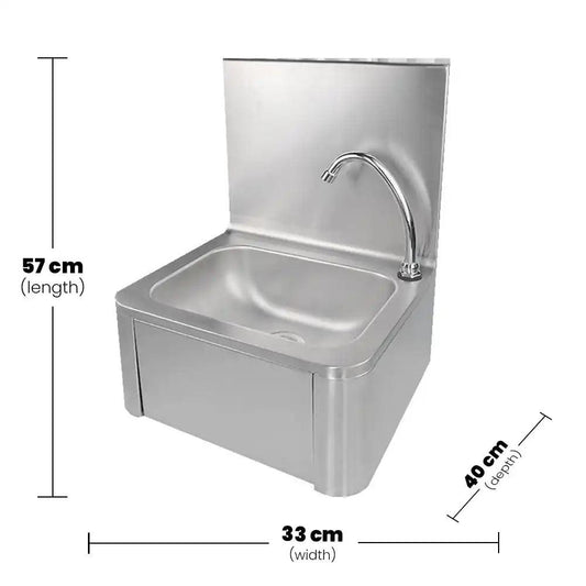 THS 311101 Knee Operated Wash Basin, 40 x 33 x 57 cm - HorecaStore