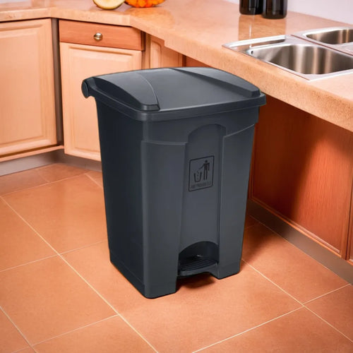 THS AF07318 Grey Garbage Can With Pedal 87 L