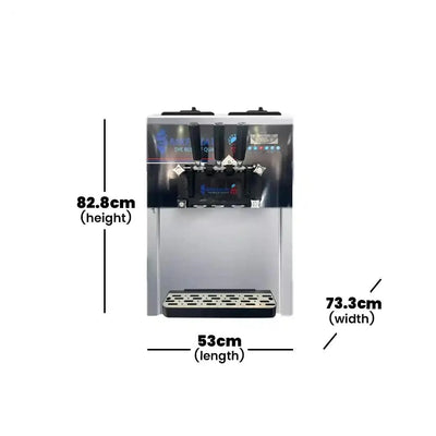 mke matic mk 6618t stainless counter top ice cream machine 16 liters capacity electric power 2000w 73 3 x 53 x 82 8 cm