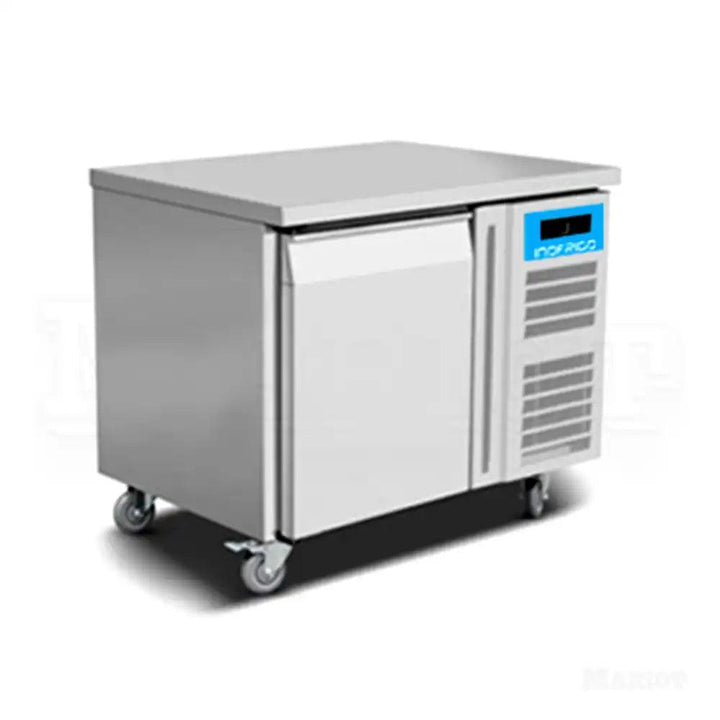 inofrigo gn1100bt counter freezer ventilated cooling system stainless steel self closing door 98 5 x 74 x 91 cm 260 liters