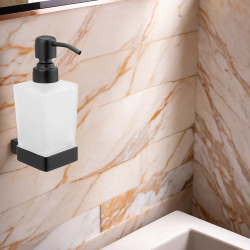 Bagnodesign Matt Black Zephyr Wall Mounted Soap Dispenser, 6.3x10.5x15.7 cm