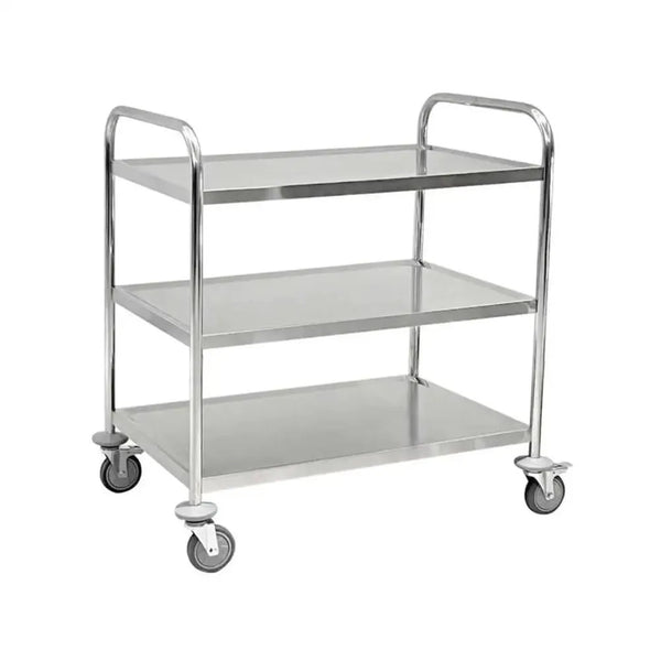 Jiwins Stainless Steel Serving Trolley Round Tube 3-Tier, 150 kg