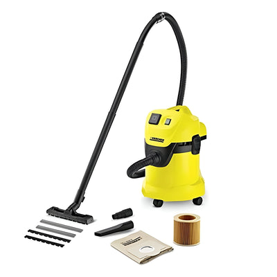 Karcher WD 3 Multipurpose Wet & Dry Metal Body Vacuum Cleaner 1000W, 17L, Yellow/Black