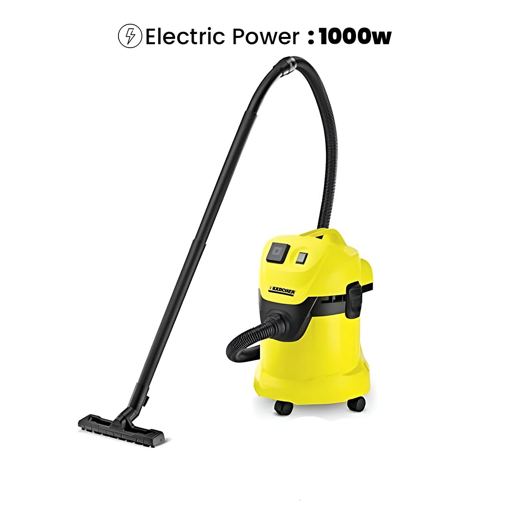 Karcher WD 3 Multipurpose Wet & Dry Metal Body Vacuum Cleaner 1000W, 17L, Yellow/Black