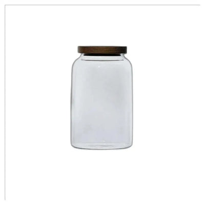 Kitchen Glass Jar 2.5 L, Durable Bamboo Lid airtight seal keeps food fresher for longer