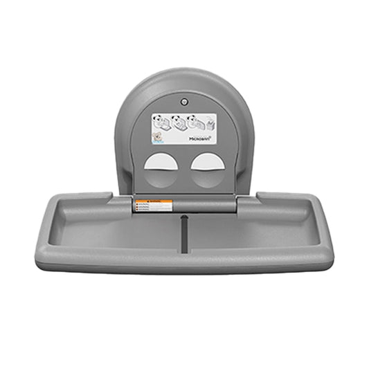 Koalakare USA Horizontal Wall Mounted Baby Changing Station Grey