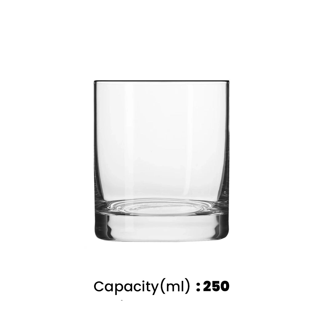 krosno basic whisky glass 250 ml set of 6