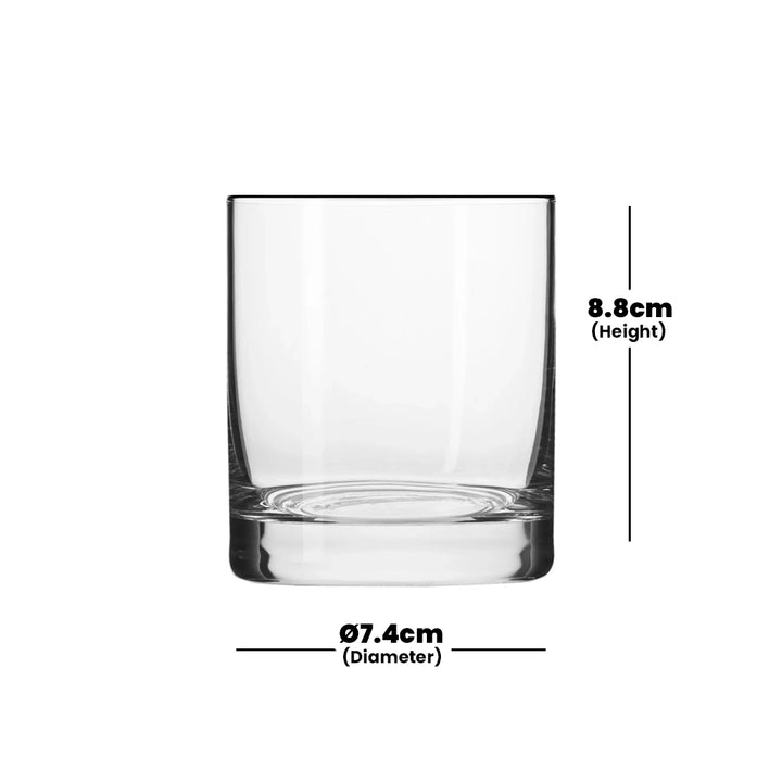 krosno basic whisky glass 250 ml set of 6