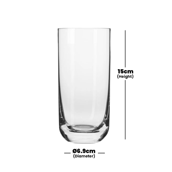 krosno glamour highball glass 360 ml set of 6