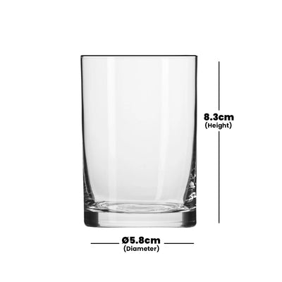 krosno literary tumbler glass 150 ml set of 6