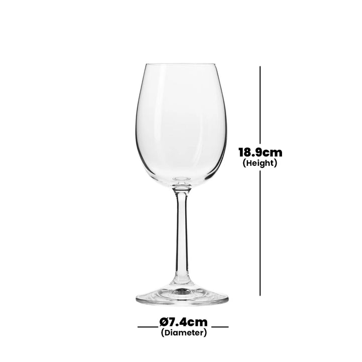 krosno pure white wine glass 250 ml set of 6