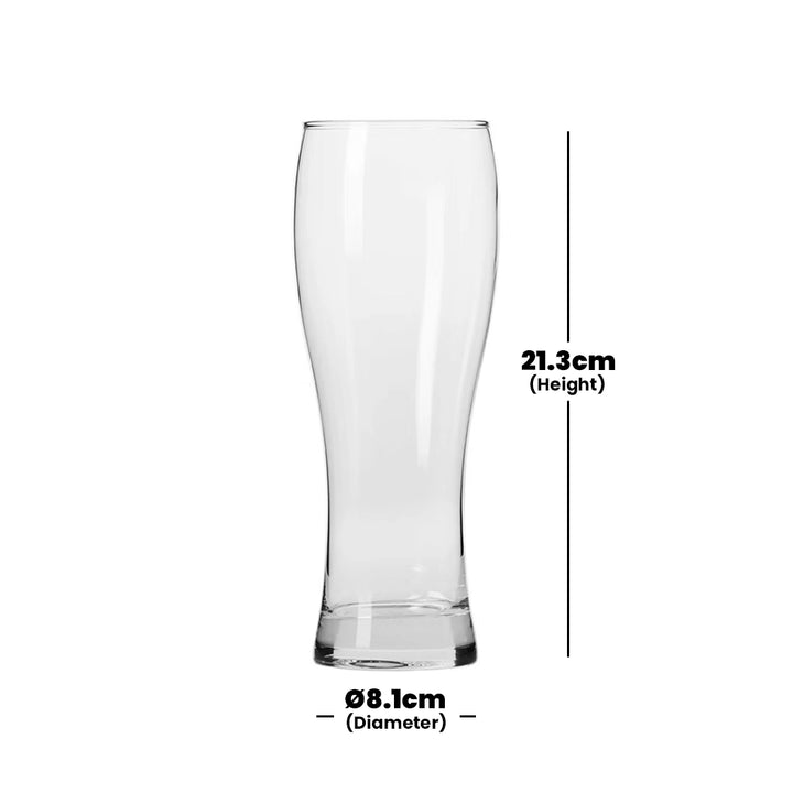 krosno tall chill beer glass 500 ml set of 6