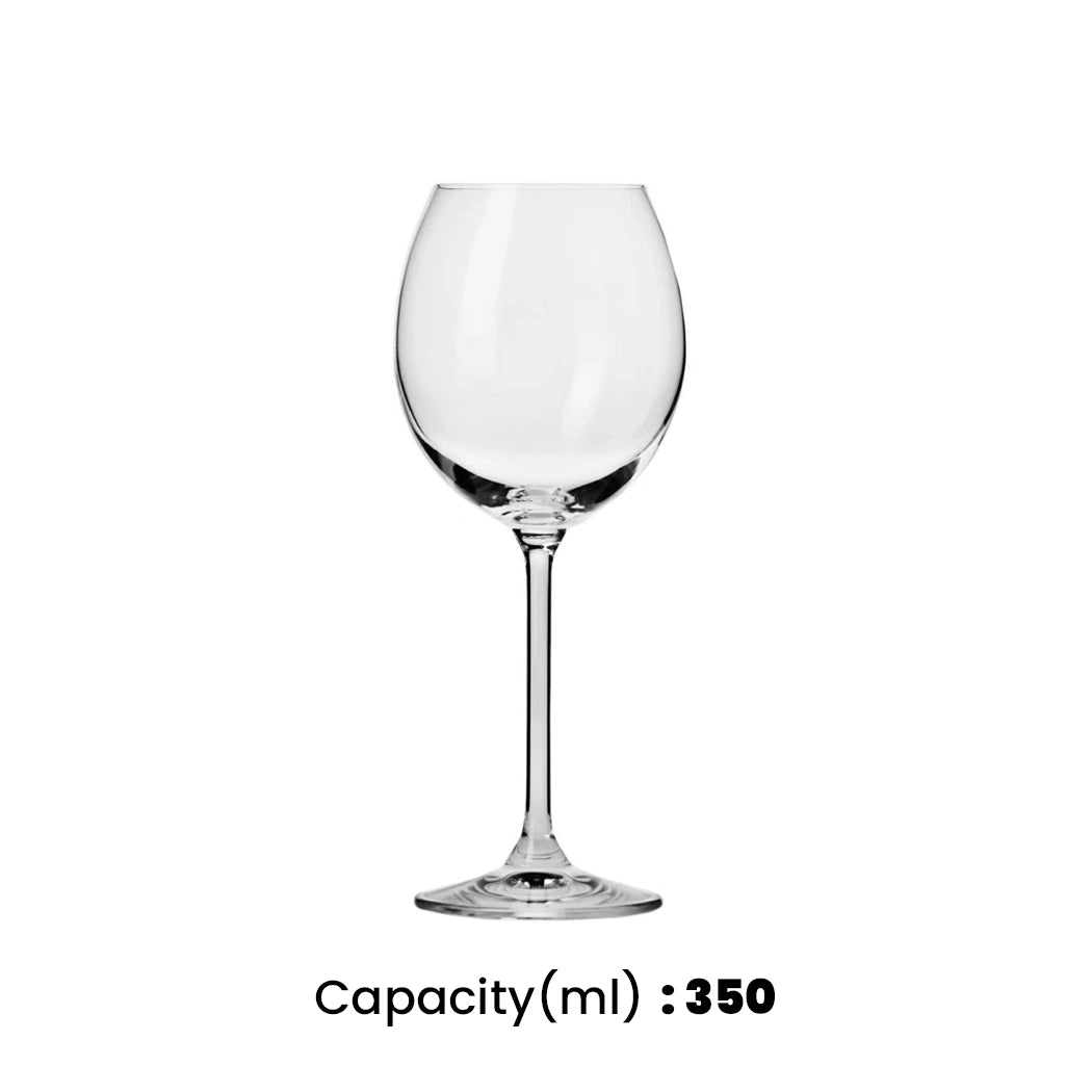 krosno venezia red wine glass 350 ml set of 6