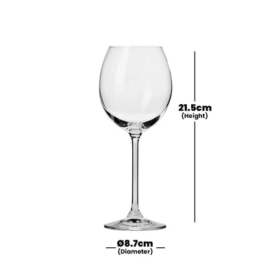 krosno venezia red wine glass 350 ml set of 6