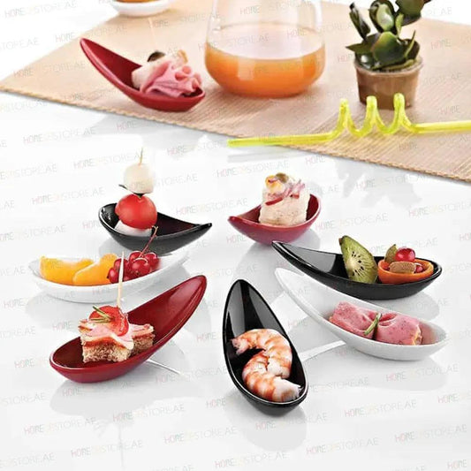 Kulsan 13018.BL Melamine Gravy Boat Finger Food Bowl, 4.3 x 11cm, Color Black - HorecaStore