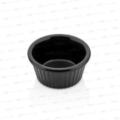 Kulsan 13030.BL Melamine Ramekin, Commercial Grade Break Resistant 1oz, Color Black