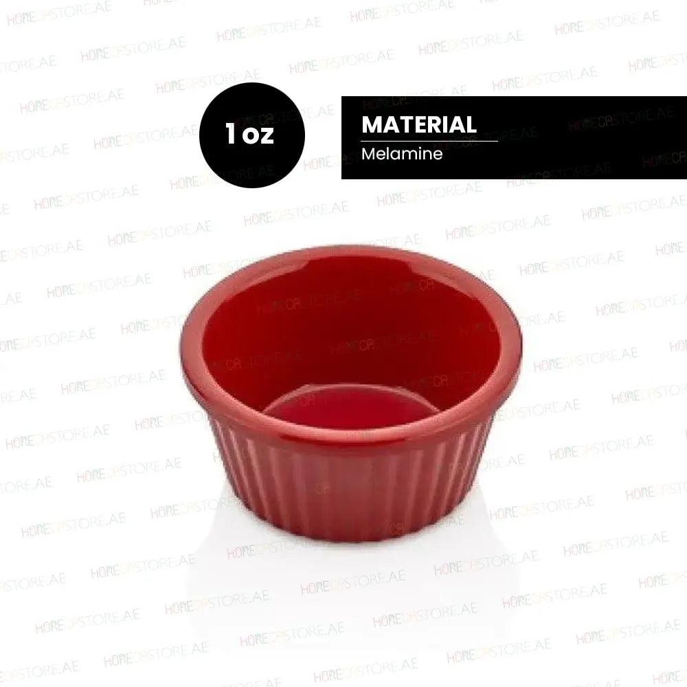 Kulsan 13030.R Melamine Ramekin, Commercial Grade Break Resistant 1oz, Color Red - HorecaStore