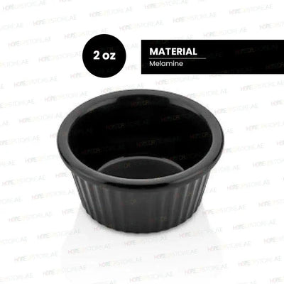 Kulsan 13060.BL Melamine Ramekin, Commercial Grade Break Resistant 2oz, Color Black - HorecaStore