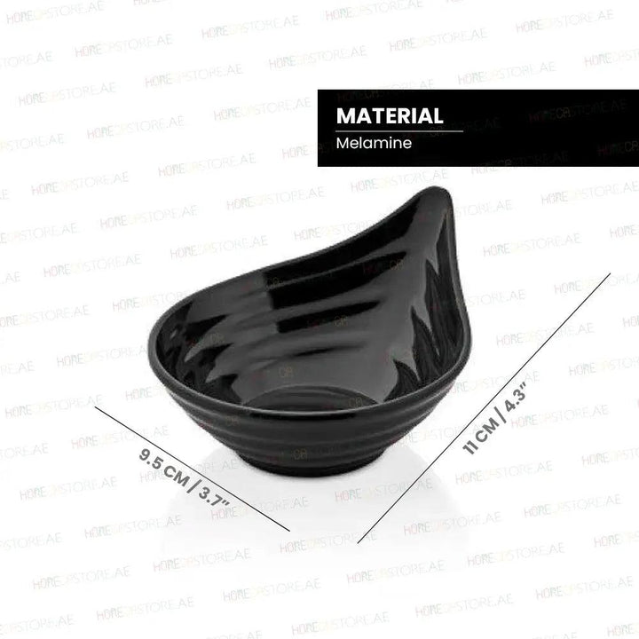 Kulsan 13115.BL Melamine Gravy Boat Finger Food Drop, Ø 9.5 x 11cm, Color Black - HorecaStore