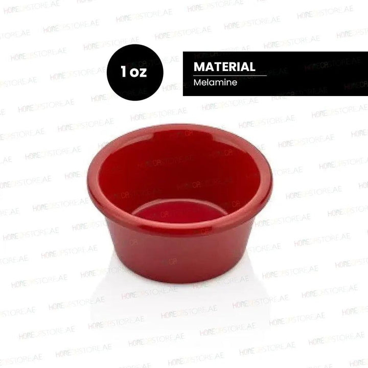 Kulsan 13130.R Melamine Ramekin, Commercial Grade Break Resistant 1oz, Color Red - HorecaStore