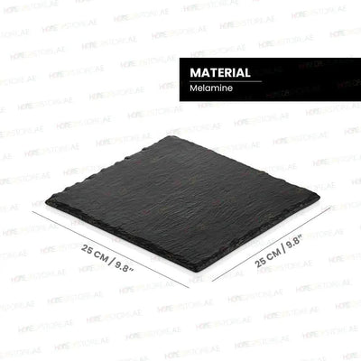 Kulsan 47225.BL BLACK Slate Effect Square Board - HorecaStore