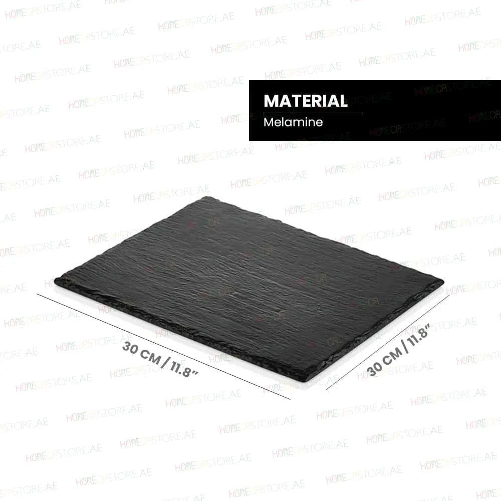 Kulsan 47230.BL BLACK Slate Effect Square Board - HorecaStore