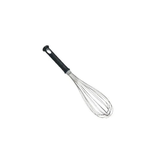 Lacor 61624 Stainless Steel Whisk with Black Ergonomic Handle, L 25 cm