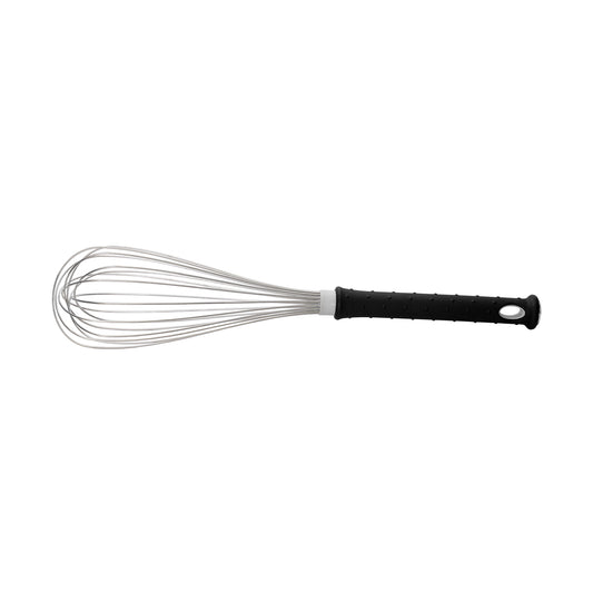 Lacor 61644 Stainless Steel Whisk with Black Ergonomic Handle, L 45 cm