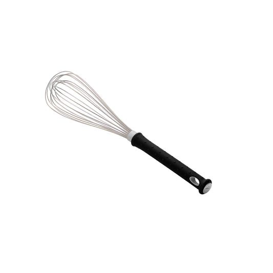 Lacor 61644 Stainless Steel Whisk with Black Ergonomic Handle, L 45 cm