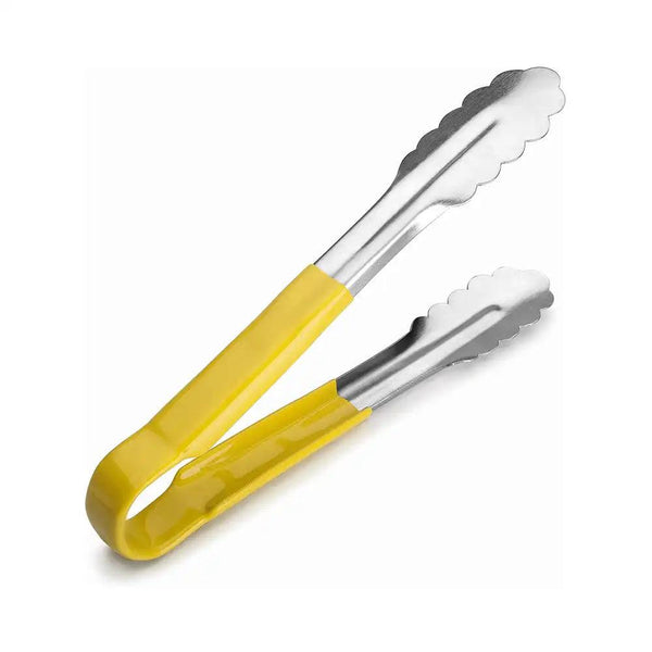 Lacor 63063 Stainless Steel Scallop Tong, 24 cm, Yellow - HorecaStore