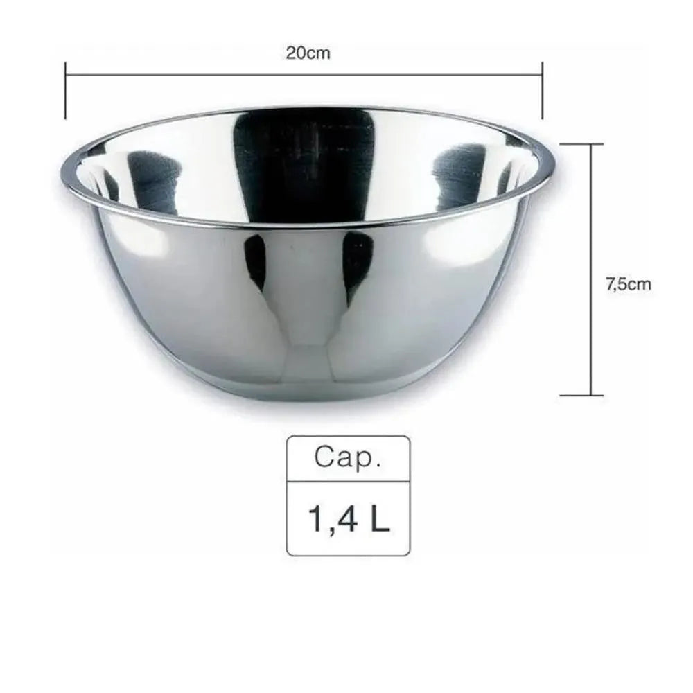 Lacor Spain 14029 Stainless Steel Conical Mixing Bowl 30 cm, 4.30 Liters