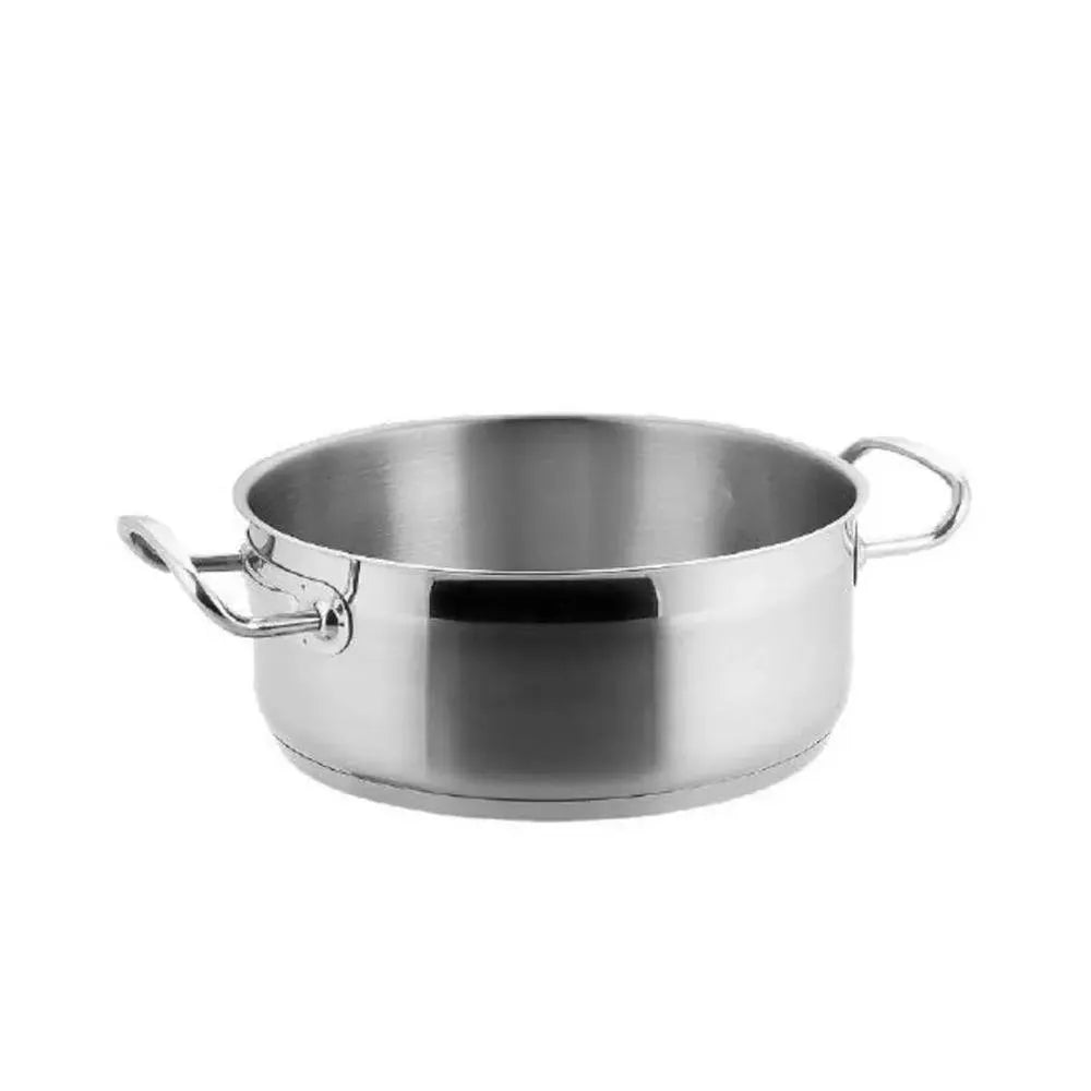 Lacor Spain 57028 Stainless Steel Eco Chef Deep Casserole Pot 28 cm, 6.75 Liters Induction